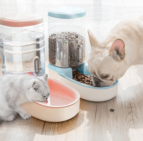 Automatic Pet Feeder And Drinking Fountain Combo-0