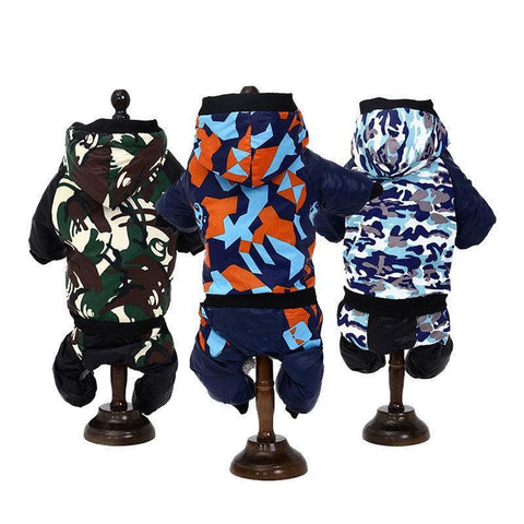 Autumn Winter Camouflage Hooded Pet Clothing - Stylish And Cozy Pet Camo Jacket-0