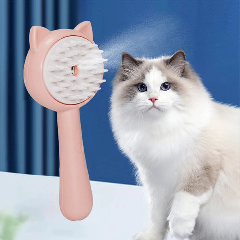 Hair Cleaning Brush With Mist Multifunctional Cat Grooming Brush Rechargeable Self Cleaning Slicker Brush For Pets Dogs & Catsb Pet Products