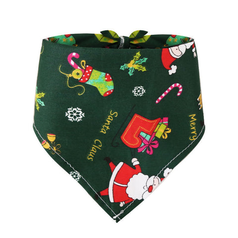 Pet Christmas Cotton Printed Scarf