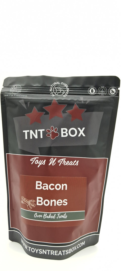 Bacon Bones Dog Treats - All Natural Oven Baked-1