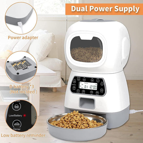 Smartpaws Remote-Controlled Pet Feeder: Automatic Food Dispenser With App Control And Voice Recording-0