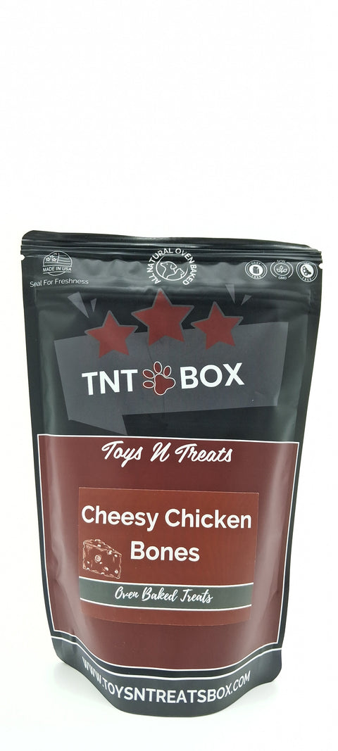 Cheesy Chicken Bones Dog Treats - All Natural Oven Baked-1