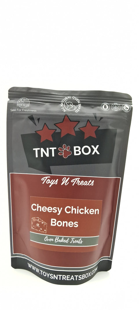 Cheesy Chicken Bones Dog Treats - All Natural Oven Baked-3