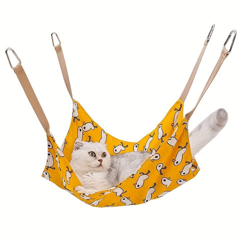 Pet Summer Cotton Hemp Cat Hammock Breathable Cage Cat Swing Hanging Nest Multi-color Printed Hammock Pet Supplies