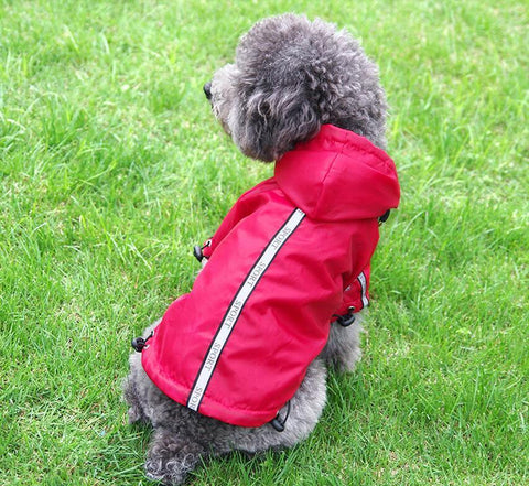 Hooded Pet Raincoat - Waterproof And Warm-0