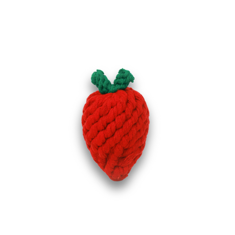 Handmade Strawberry Rope Toy-0